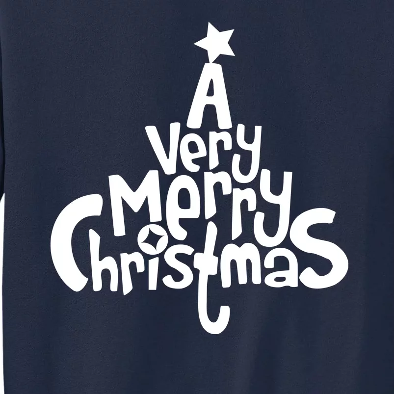 A Very Merry Christmas Tree Logo Tall Sweatshirt