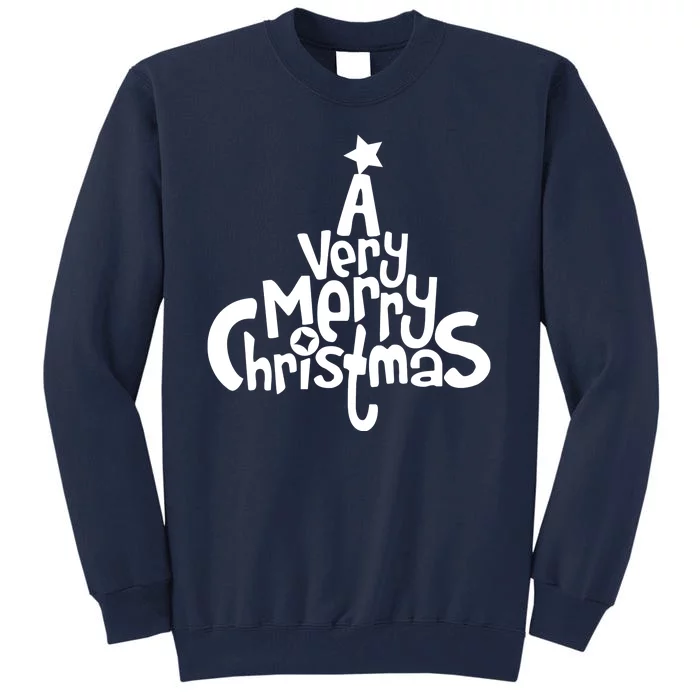 A Very Merry Christmas Tree Logo Tall Sweatshirt