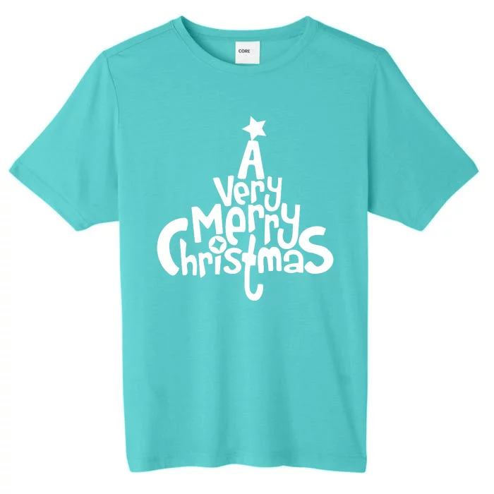 A Very Merry Christmas Tree Logo ChromaSoft Performance T-Shirt