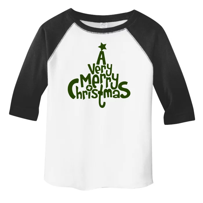 A Very Merry Christmas Tree Logo Toddler Fine Jersey T-Shirt