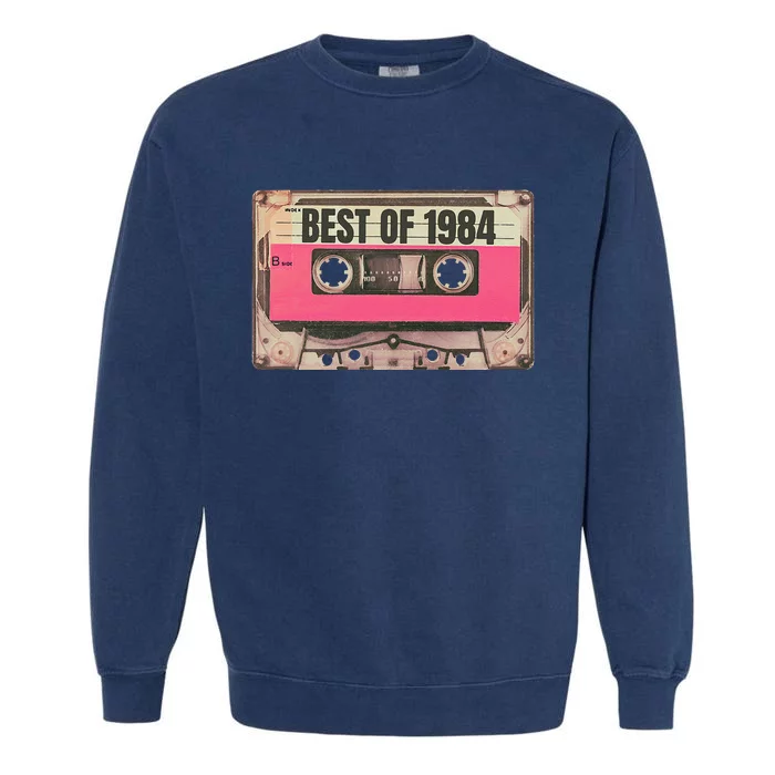 Awesome vintage mix album tape best of 1984 retro cassette Garment-Dyed Sweatshirt