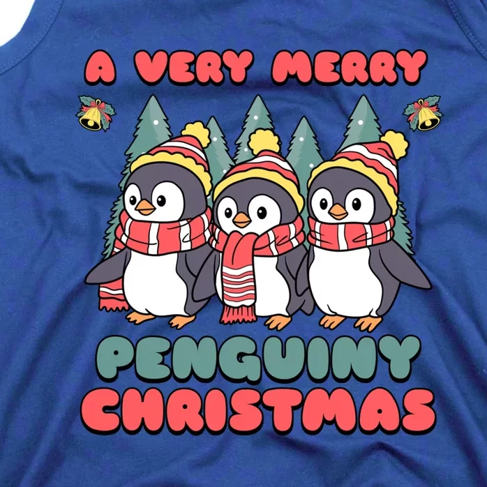 A Very Merry Penguin Christmas Cool Gift Tank Top