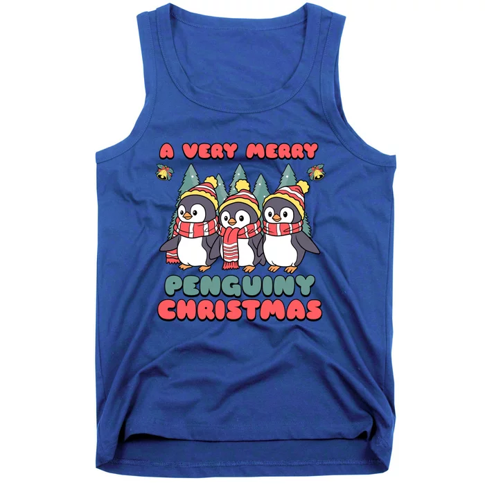 A Very Merry Penguin Christmas Cool Gift Tank Top