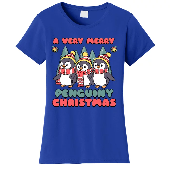 A Very Merry Penguin Christmas Cool Gift Women's T-Shirt