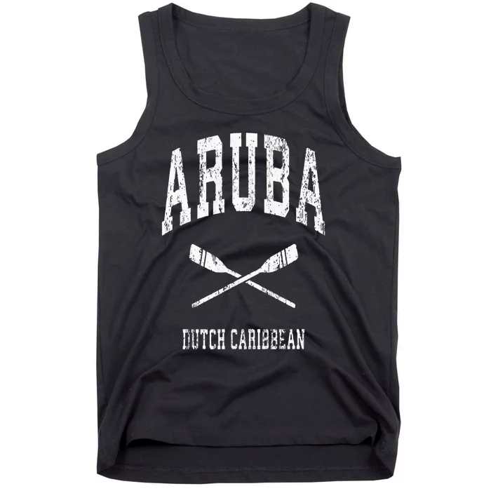 Aruba Vintage Nautical Paddles Sports Oars Tank Top