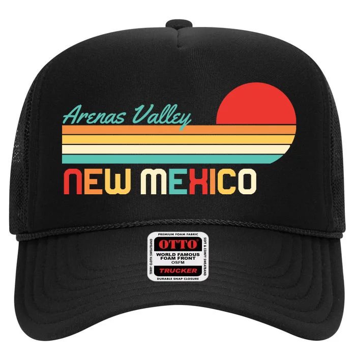 Arenas Valley New Mexico Retro High Crown Mesh Trucker Hat