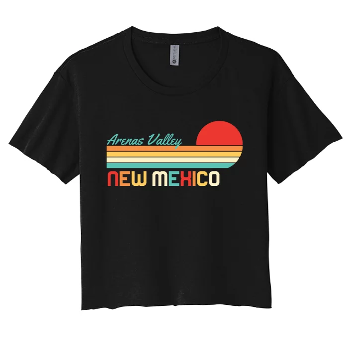 Arenas Valley New Mexico Retro Women's Crop Top Tee