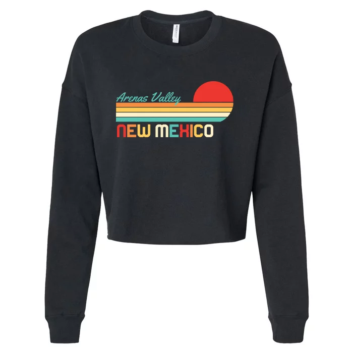 Arenas Valley New Mexico Retro Cropped Pullover Crew