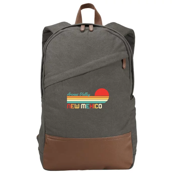 Arenas Valley New Mexico Retro Cotton Canvas Backpack