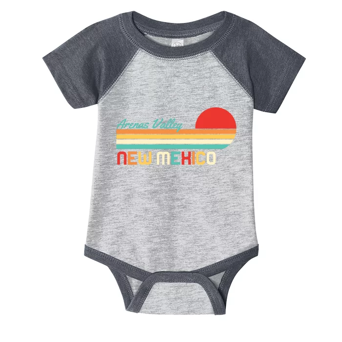 Arenas Valley New Mexico Retro Infant Baby Jersey Bodysuit