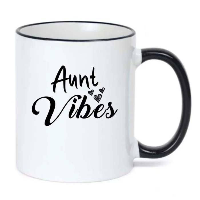 Aunt Vibes New Auntie Funny Gift Best Great Blessed Auntie Cute Cute Gift Black Color Changing Mug