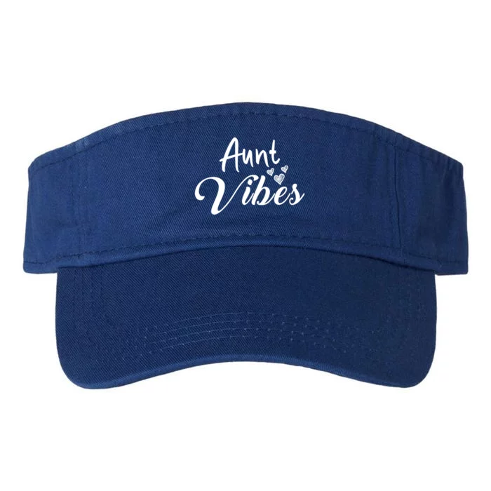 Aunt Vibes New Auntie Funny Gift Best Great Blessed Auntie Cute Cute Gift Valucap Bio-Washed Visor