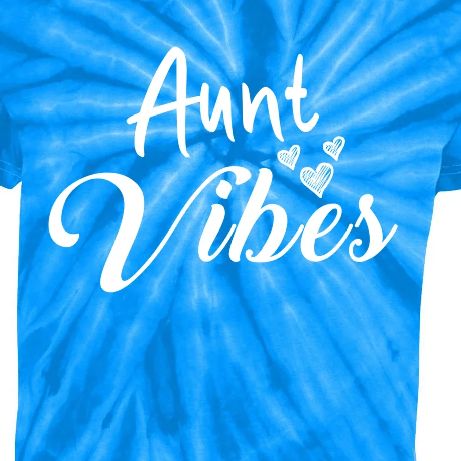 Aunt Vibes New Auntie Funny Gift Best Great Blessed Auntie Cute Cute Gift Kids Tie-Dye T-Shirt