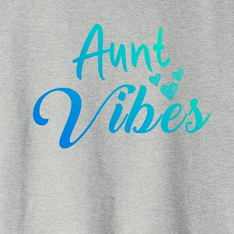 Aunt Vibes New Auntie Funny Gift Best Great Blessed Auntie Cute Gift Women's Crop Top Tee