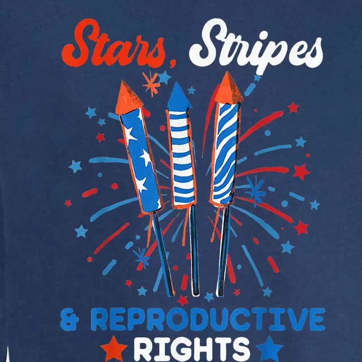 Alternate view of Stars Stripes And Reproductive Rights Garment-Dyed Sweatshirt