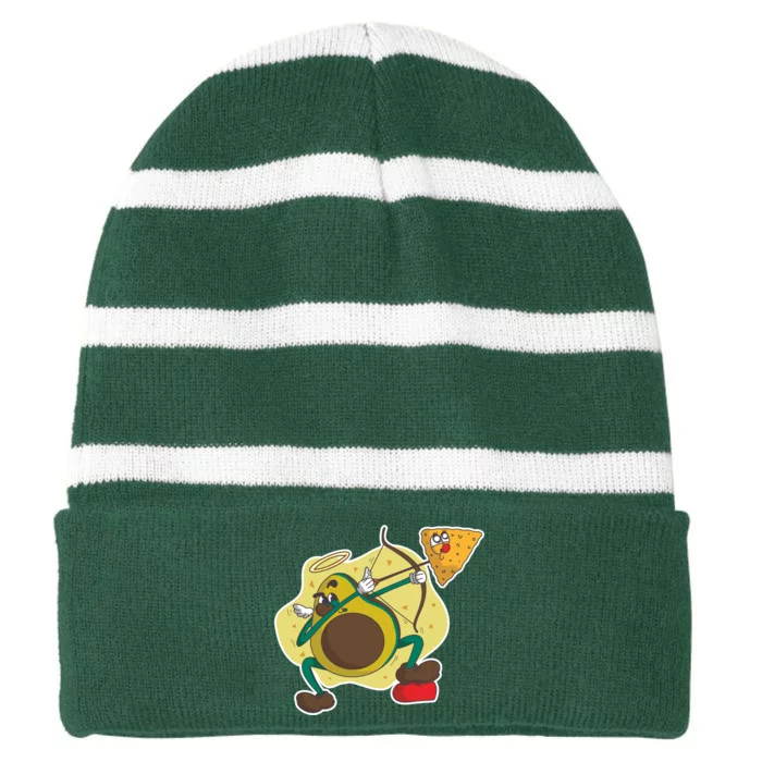 Avocado Cupid Striped Beanie with Solid Band