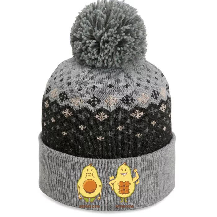 Avocado Gym Abs The Baniff Cuffed Pom Beanie