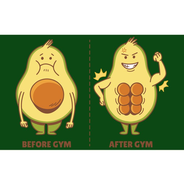 Avocado Gym Abs Bumper Sticker