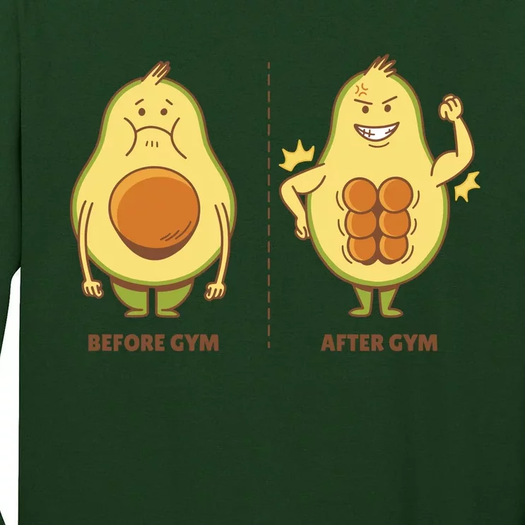 Avocado Gym Abs Tall Long Sleeve T-Shirt