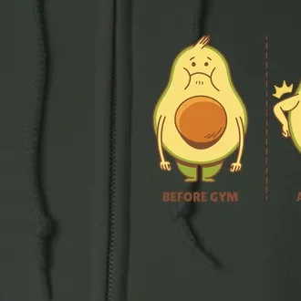 Avocado Gym Abs Full Zip Hoodie