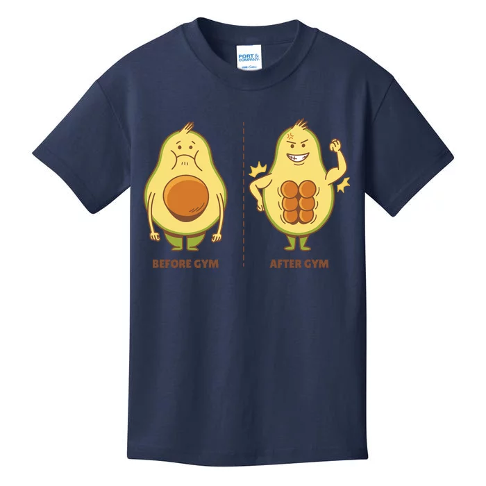 Avocado Gym Abs Kids T-Shirt