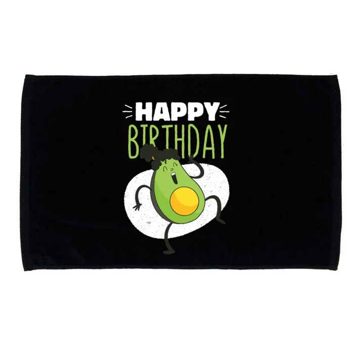 Avocado Happy Birthday Microfiber Hand Towel