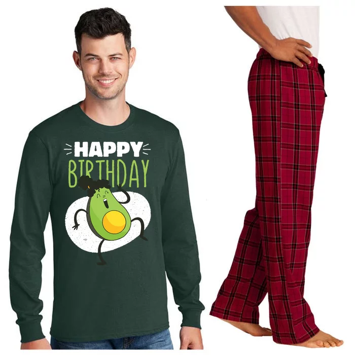 Avocado Happy Birthday Long Sleeve Pajama Set