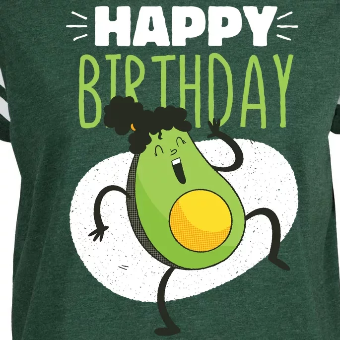 Avocado Happy Birthday Enza Ladies Jersey Football T-Shirt