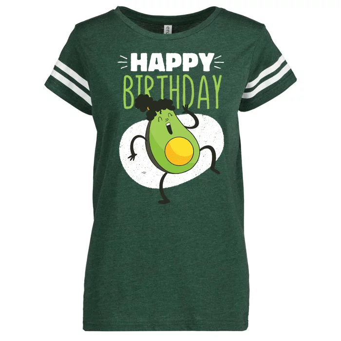 Avocado Happy Birthday Enza Ladies Jersey Football T-Shirt