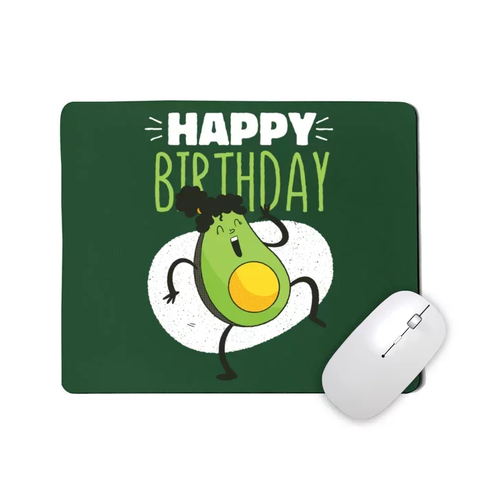 Avocado Happy Birthday Mousepad