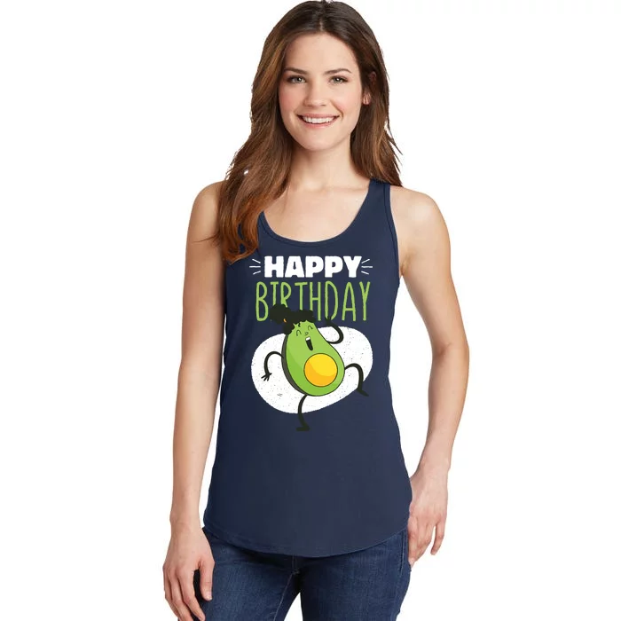 Avocado Happy Birthday Ladies Essential Tank