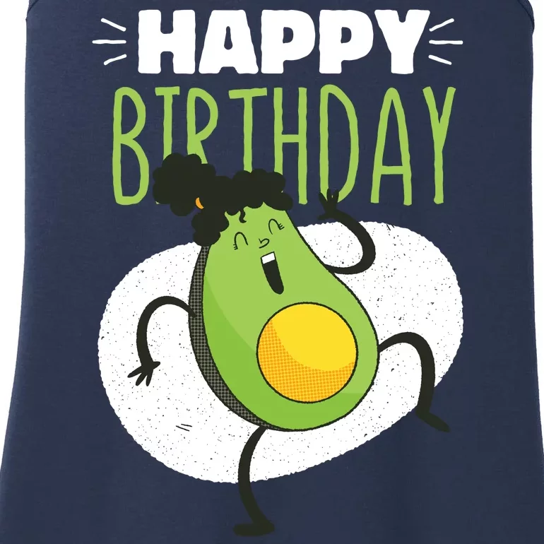 Avocado Happy Birthday Ladies Essential Tank