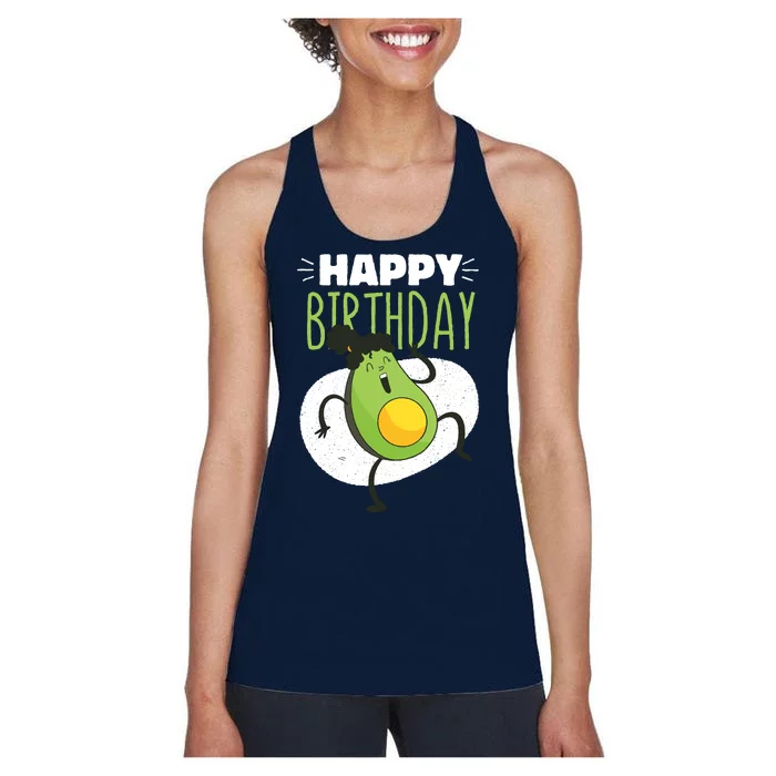 Avocado Happy Birthday Women's Racerback Tank