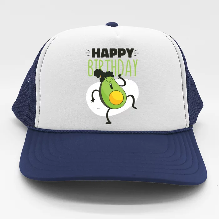 Avocado Happy Birthday Trucker Hat