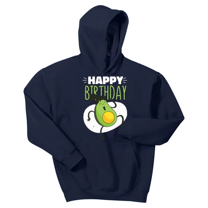 Avocado Happy Birthday Kids Hoodie