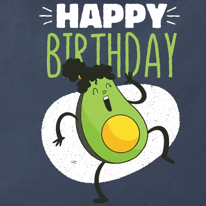 Avocado Happy Birthday Zip Tote Bag