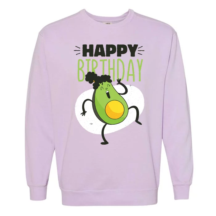 Avocado Happy Birthday Garment-Dyed Sweatshirt