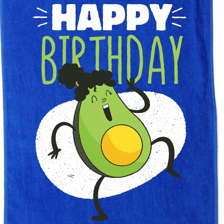 Avocado Happy Birthday Platinum Collection Golf Towel