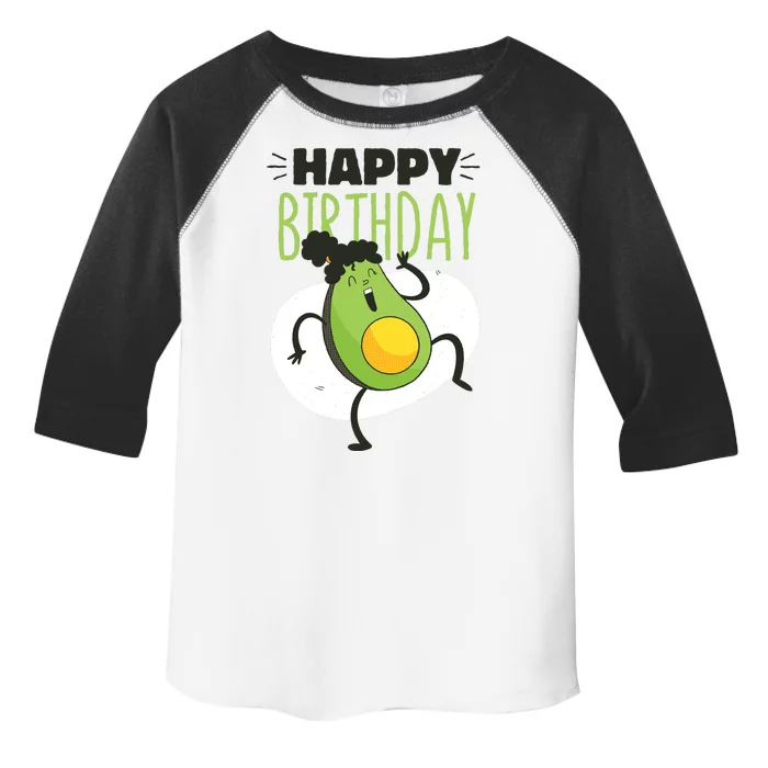 Avocado Happy Birthday Toddler Fine Jersey T-Shirt