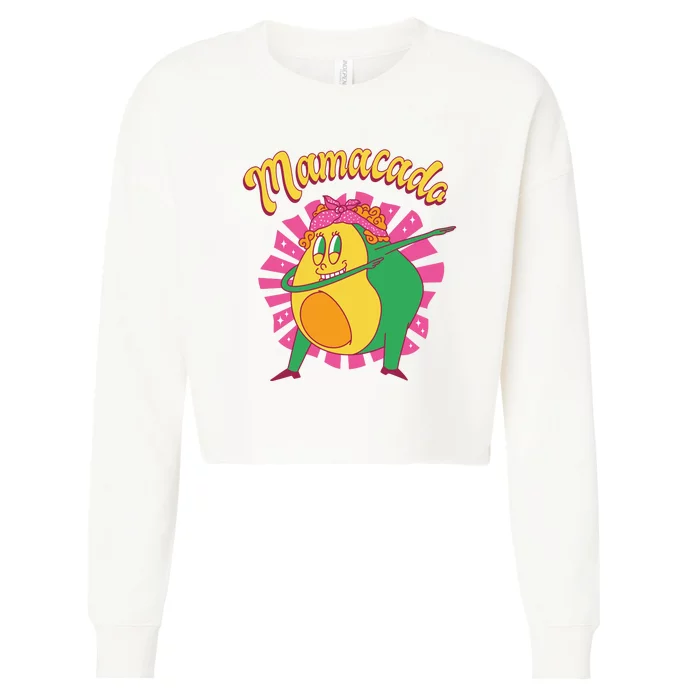 Avocado Mama Cropped Pullover Crew