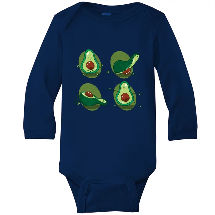 Avocado Yoga Baby Long Sleeve Bodysuit