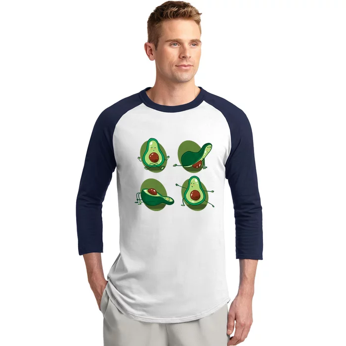 Avocado Yoga Baseball Sleeve Shirt