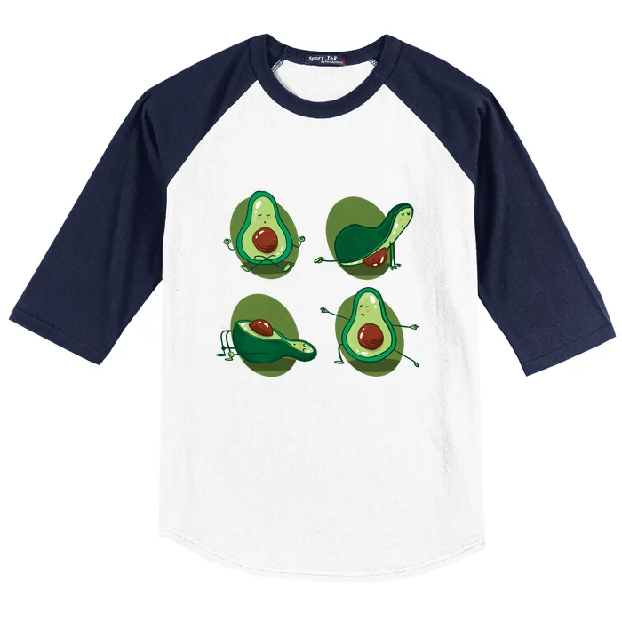 Avocado Yoga Baseball Sleeve Shirt