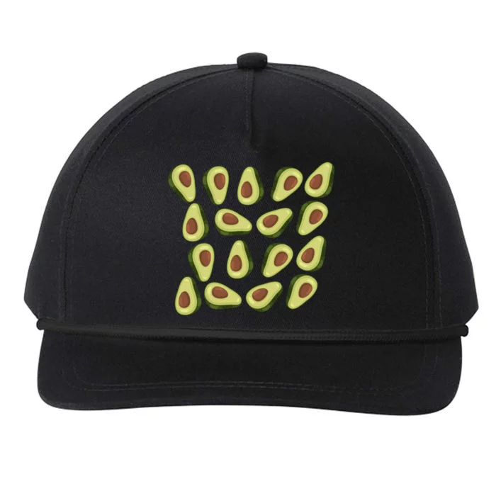 Avocados Pattern Guacamole Costume Snapback Five-Panel Rope Hat