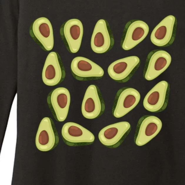 Avocados Pattern Guacamole Costume Womens CVC Long Sleeve Shirt