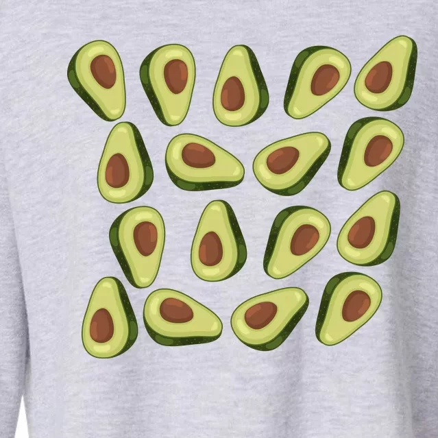 Avocados Pattern Guacamole Costume Cropped Pullover Crew