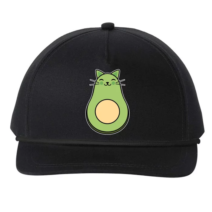 Avocato Avacado Cat Cute Snapback Five-Panel Rope Hat