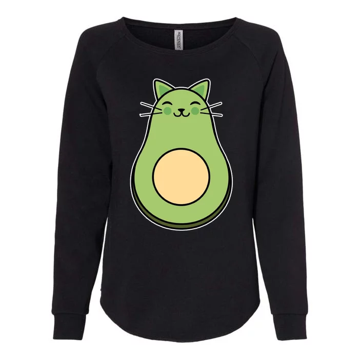 Avocato Avacado Cat Cute Womens California Wash Sweatshirt