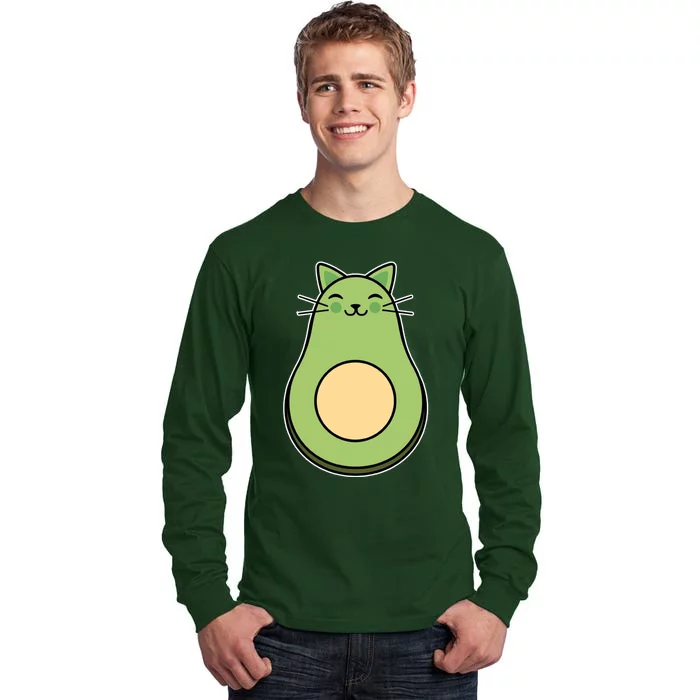 Avocato Avacado Cat Cute Tall Long Sleeve T-Shirt