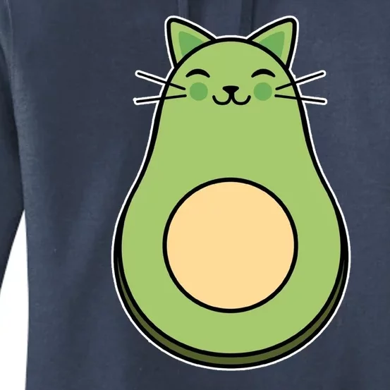 Avocato Avacado Cat Cute Women's Pullover Hoodie